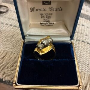 18K Gold GE ring vtg